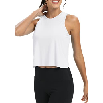 Mippo Crop Workout Tops for Women Stylish Gym Tanks