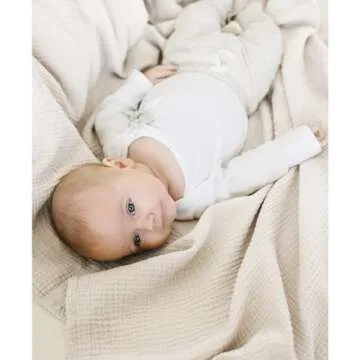 Konssy 3 Pack Muslin Swaddle Blankets for Unisex, Newborn Receiving Blanket, Large 47 x 47 inches, Soft Breathable Muslin Baby Swaddles for Boys & Girls