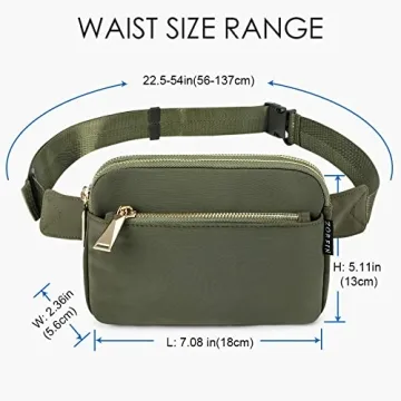 Stylish Versatile ZORFIN Fanny Pack with Adjustable Strap