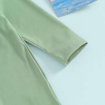 woshilaocai Baby Boy One Piece Swimsuit Rash Guard Short Sleeve Zipper Bathing Suit Beach Swimwear Sunsuit (Green,6-12 Months)