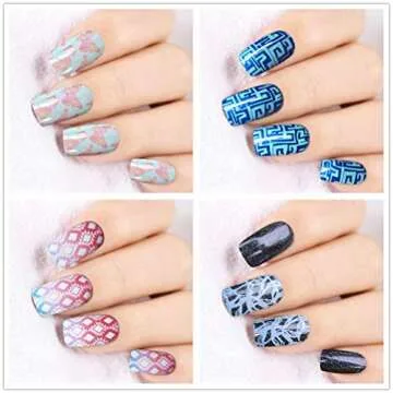 BORN PRETTY 6ml Stamping Polish colourful Nail Art Plate Printing Polish Polish 6 Colors