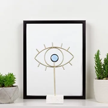 Golden Turkish Evil Eye Statue for Home Decor