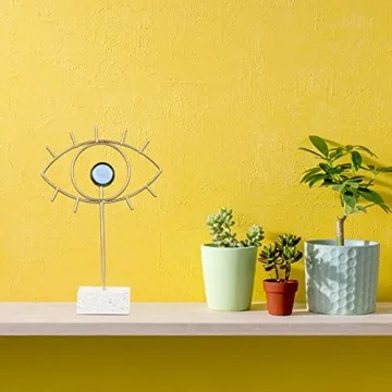 Golden Turkish Evil Eye Statue for Home Decor