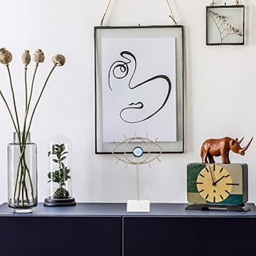 Golden Turkish Evil Eye Statue for Home Decor