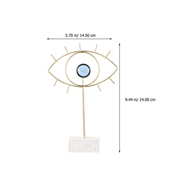 Golden Turkish Evil Eye Statue for Home Decor