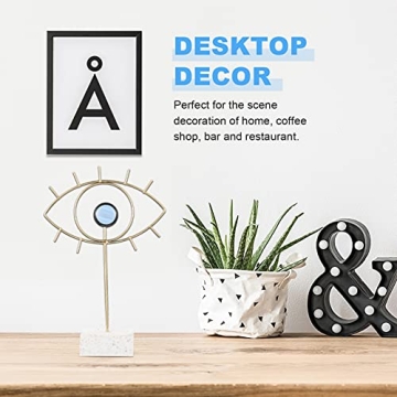 Golden Turkish Evil Eye Statue for Home Decor