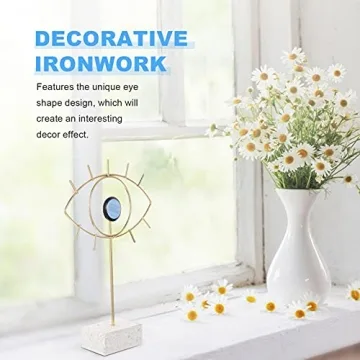 Golden Turkish Evil Eye Statue for Home Decor