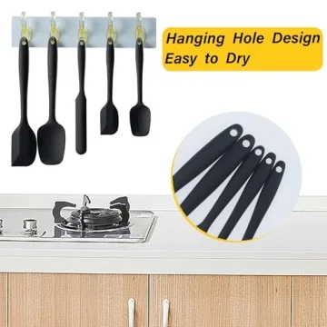 5-Piece Silicone Spatula Set for Baking and Cooking