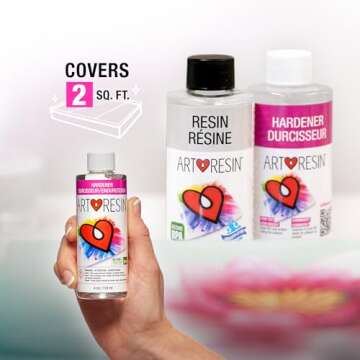 ArtResin - Epoxy Resin - Clear - Non-Toxic - 8 oz (4 oz Resin + 4 oz Hardener) (236 ml)