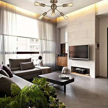 TUDOLIGHT Modern 6-Light Sputnik Chandelier for Home