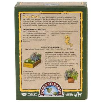 Down to Earth Organic Kelp Meal Fertilizer Mix 1-0.1-2, 0.5 lb