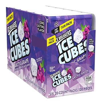 Refreshing ICE BREAKERS ICE CUBES Arctic Grape in Thin Packs