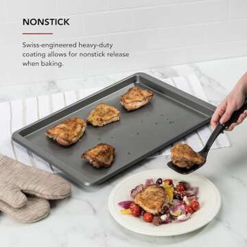 KitchenAid 13x18in Nonstick Baking Sheet for Versatile Cooking