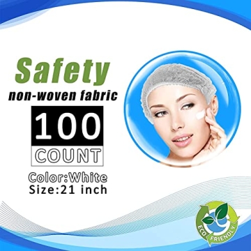 Disposable Bouffant Caps 100 Pcs Comfortable Breathable Hair Nets