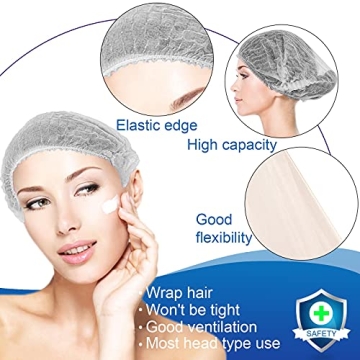 Disposable Bouffant Caps 100 Pcs Comfortable Breathable Hair Nets
