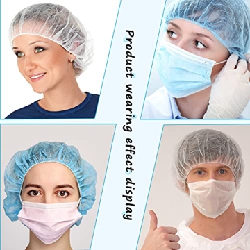 Disposable Bouffant Caps 100 Pcs Comfortable Breathable Hair Nets