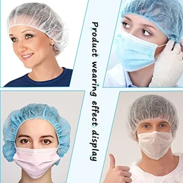 Disposable Bouffant Caps 100 Pcs Comfortable Breathable Hair Nets