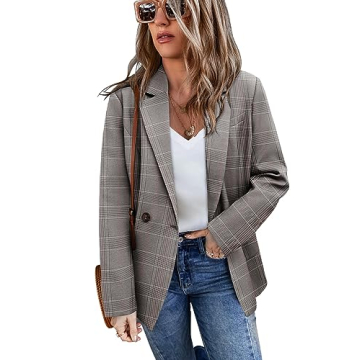 Stylish Women's Casual Blazer for Work and Play - Plus Sizes