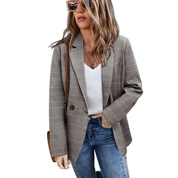 Stylish Women's Casual Blazer for Work and Play - Plus Sizes