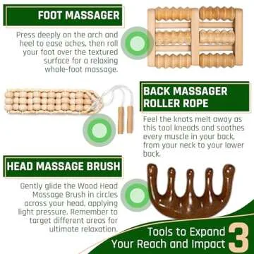 Nuddspa Wood Therapy Massage Tools for Body Relaxation
