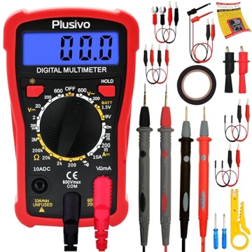 Multimeter Tester Digital Multimeter 2000 Counts Ohm Volt Amp Meter Multi Tester Voltmeter for AC DC...