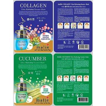 OBS Lab 100 Pcs-Combo Ultra Hydraiting Essence Mask (10 types x 10 pcs), Korean Facial Mask Sheet, Skincare Moisturizing