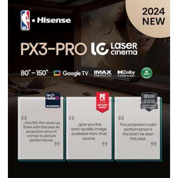 Hisense Laser Cinema PX3-PRO 4K Ultra Short Throw Projector
