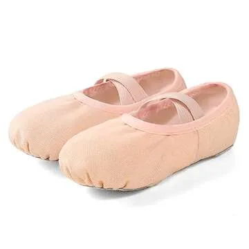 Arshiner Ballet Shoes for Girls Canvas Ballet Slippers Dance Shoes with Elastic Band for Toddler/Little Kid/Big Kid