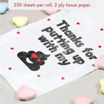 Funny Toilet Paper - Valentine's day gift - Birthday or Anniversary Gag Gifts, Romantic toilet paper bulk funny toilet paper roll - Bathroom gag gifts, Custom printed toilet paper