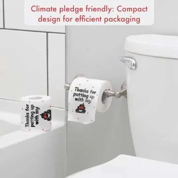 Funny Toilet Paper - Valentine's day gift - Birthday or Anniversary Gag Gifts, Romantic toilet paper bulk funny toilet paper roll - Bathroom gag gifts, Custom printed toilet paper
