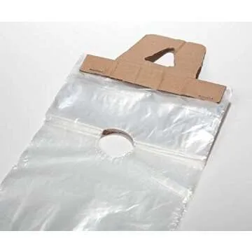 Clear Door Knob Bags for Business & School Supplies - 100 Pack