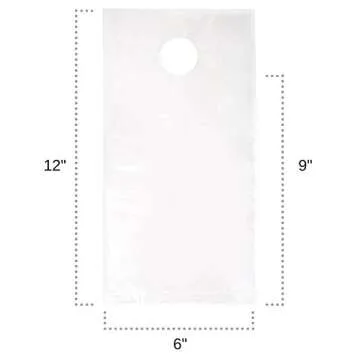 Clear Door Knob Bags for Business & School Supplies - 100 Pack