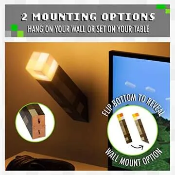 Paladone Minecraft Torch Lamp for Kids Night Light