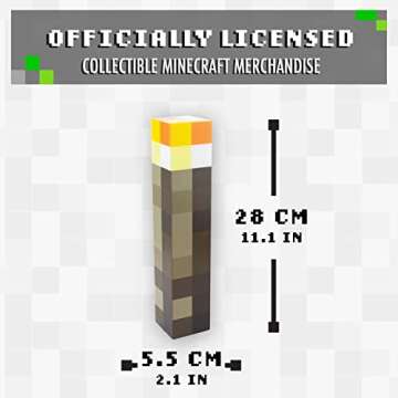 Paladone Minecraft Torch Lamp for Kids Night Light