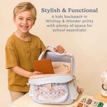 Bentgo Kids Backpack (Whimsy & Wonder Collection) - Lightweight 14’’ for School, Travel & Daycar...