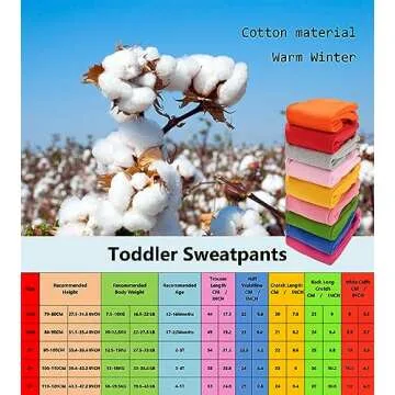 CuteOn Unisex Toddler Jogger Pants - Winter Baby Sweatpants for Kids