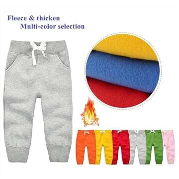 CuteOn Unisex Toddler Jogger Pants for Winter Comfort