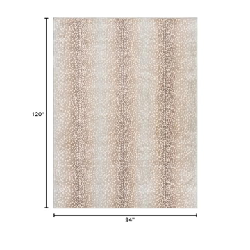 Livabliss Pablo Antelope Print Area Rug,7'10" x 10',Camel/Light Gray