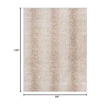 Livabliss Pablo Antelope Print Area Rug,7'10" x 10',Camel/Light Gray