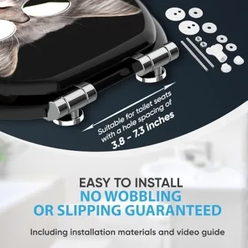 Decorative SANILO Wooden Toilet Seat with Soft Close Feature