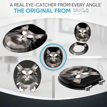 Decorative SANILO Wooden Toilet Seat with Soft Close Feature