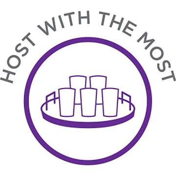 Libbey Glass and Metal Entertaining Set with 8 Glasses, Caddy and Individual Serving Spoons