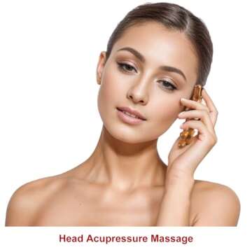 FHALLYNN Wooden Massage Comb for Scalp & Acupressure - Portable & Multifunctional