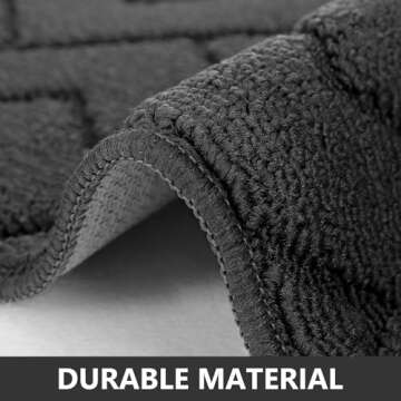 hicorfe Kitchen Rugs - 2 Piece Non-Slip, Super Absorbent Mats