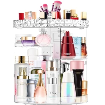 Miserwe 360° Rotating Makeup Organizer for Easy Access