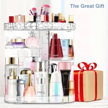 Miserwe 360° Rotating Makeup Organizer for Easy Access