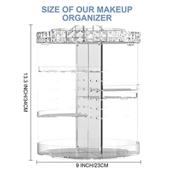 Miserwe 360° Rotating Makeup Organizer for Easy Access