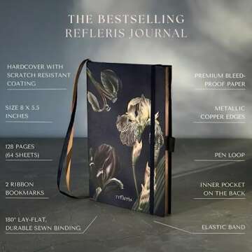 Elegant Refleris Bullet Dotted Journal with Floral Cover