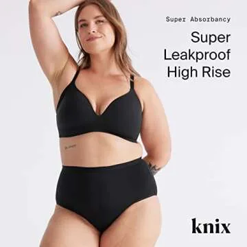 KNIX Super Leakproof High Rise Underwear for Women, Machine Washable and Reusable