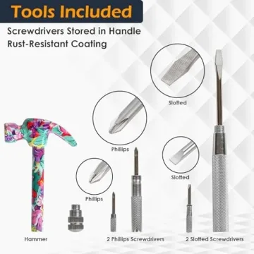 Home-X 6-in-1 Floral Hammer for DIY Projects